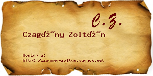 Czagány Zoltán névjegykártya