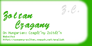 zoltan czagany business card